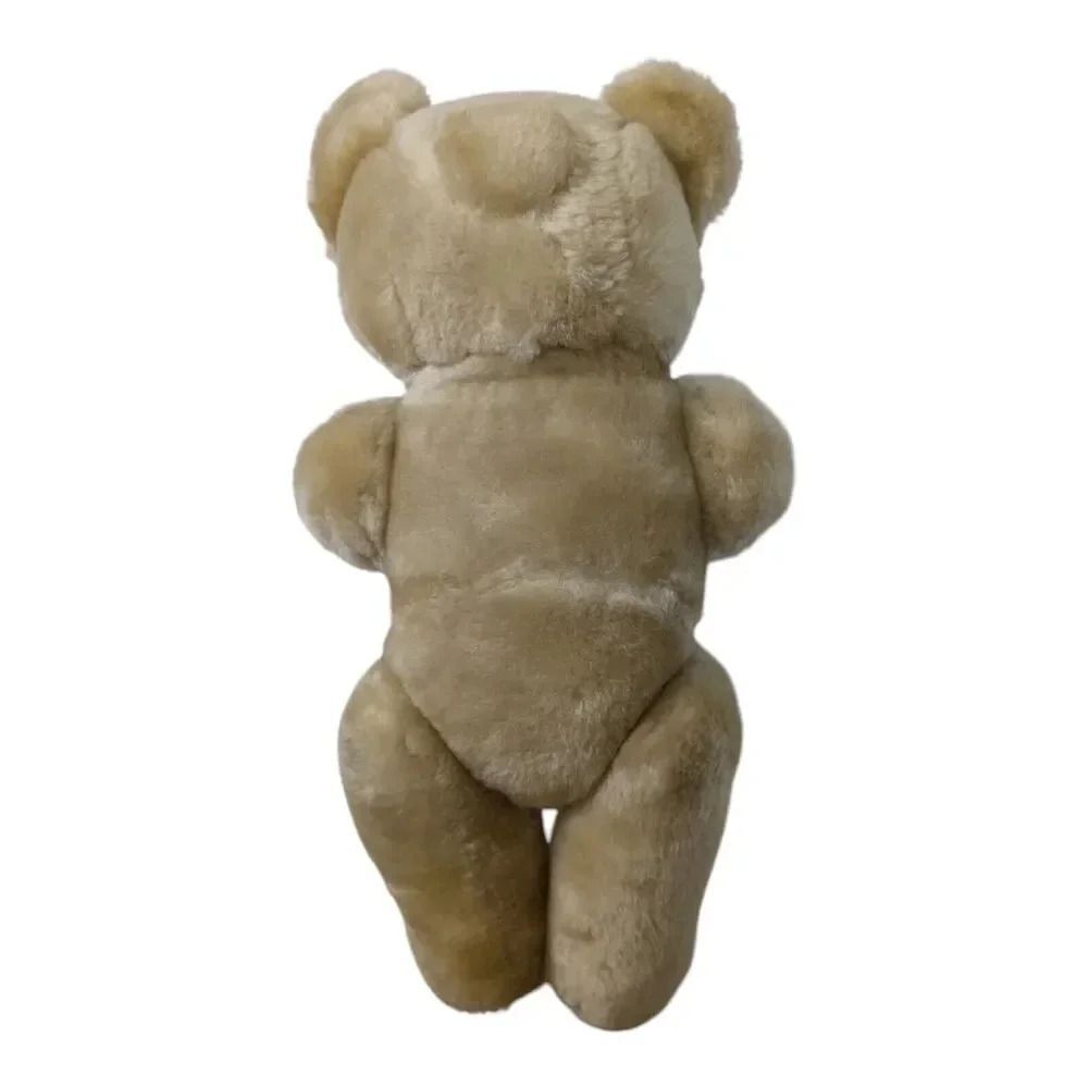 Vintage Stuffed Tan Teddy Bear Movable Arms/Legs 12" Adorable - Picture 8 of 9